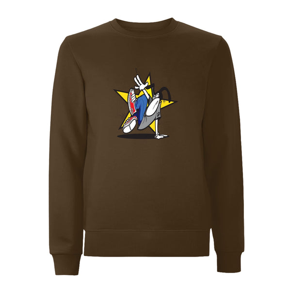 Funky dog Dog Star Front Print Sweatshirt – Rave inspired 90s streetwear, retro fashion from Have a nice day london store
