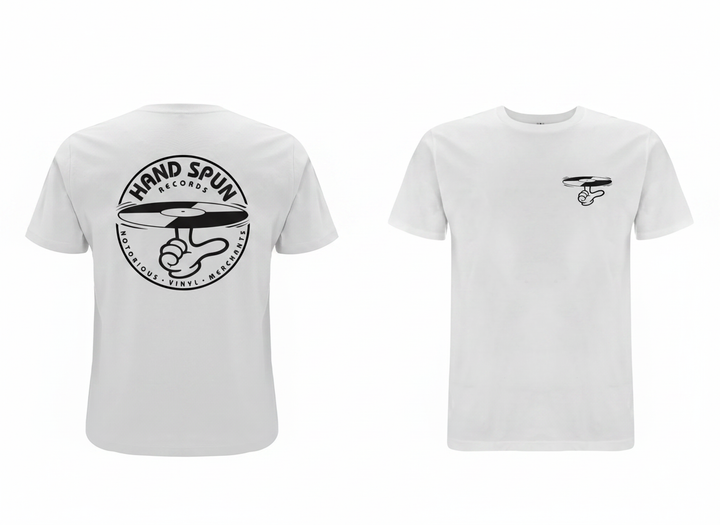 HANDSPUN RECORDS - Classic Front & Back Print Logo T-shirt