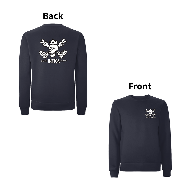 BTKA - CLASSIC LOGO Front & Back Print Sweatshirt – Rave inspired 90s streetwear, retro fashion from Have a nice day london store