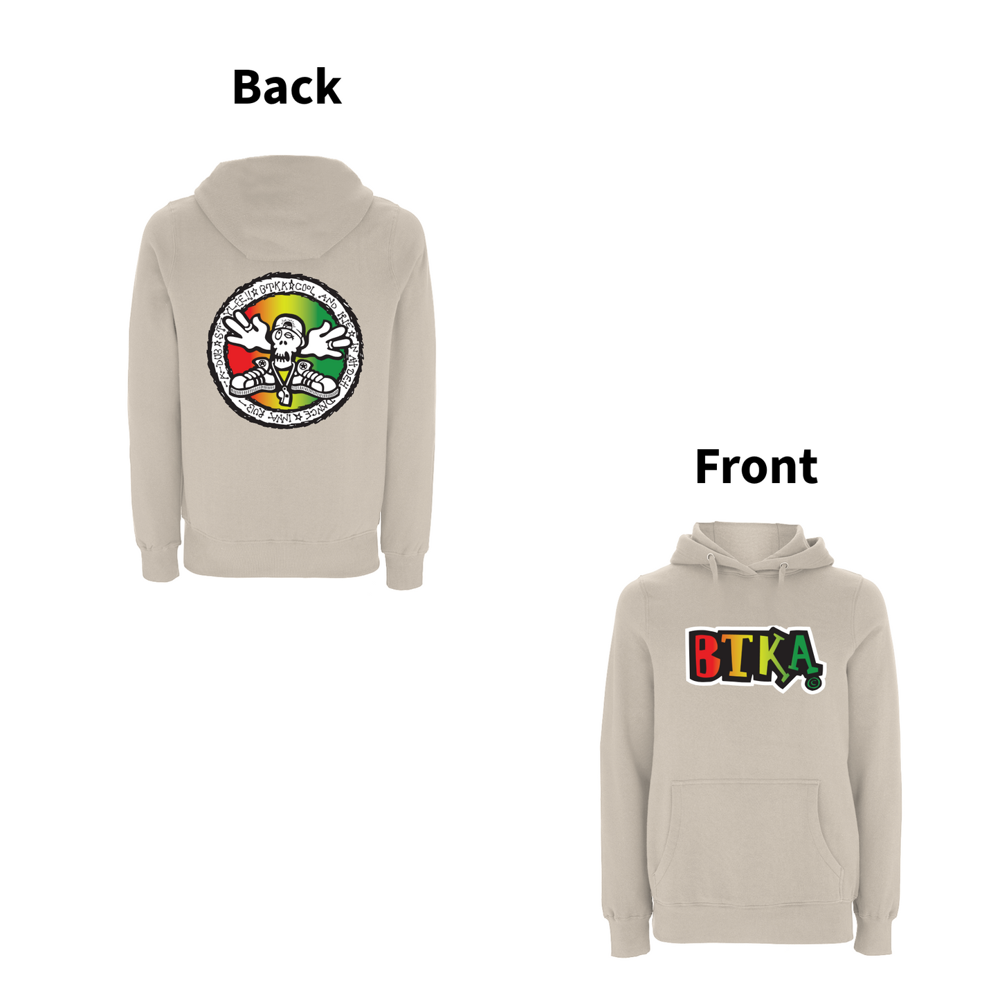 BTKA - COOL and IRIE Front and Back Print Hoodie