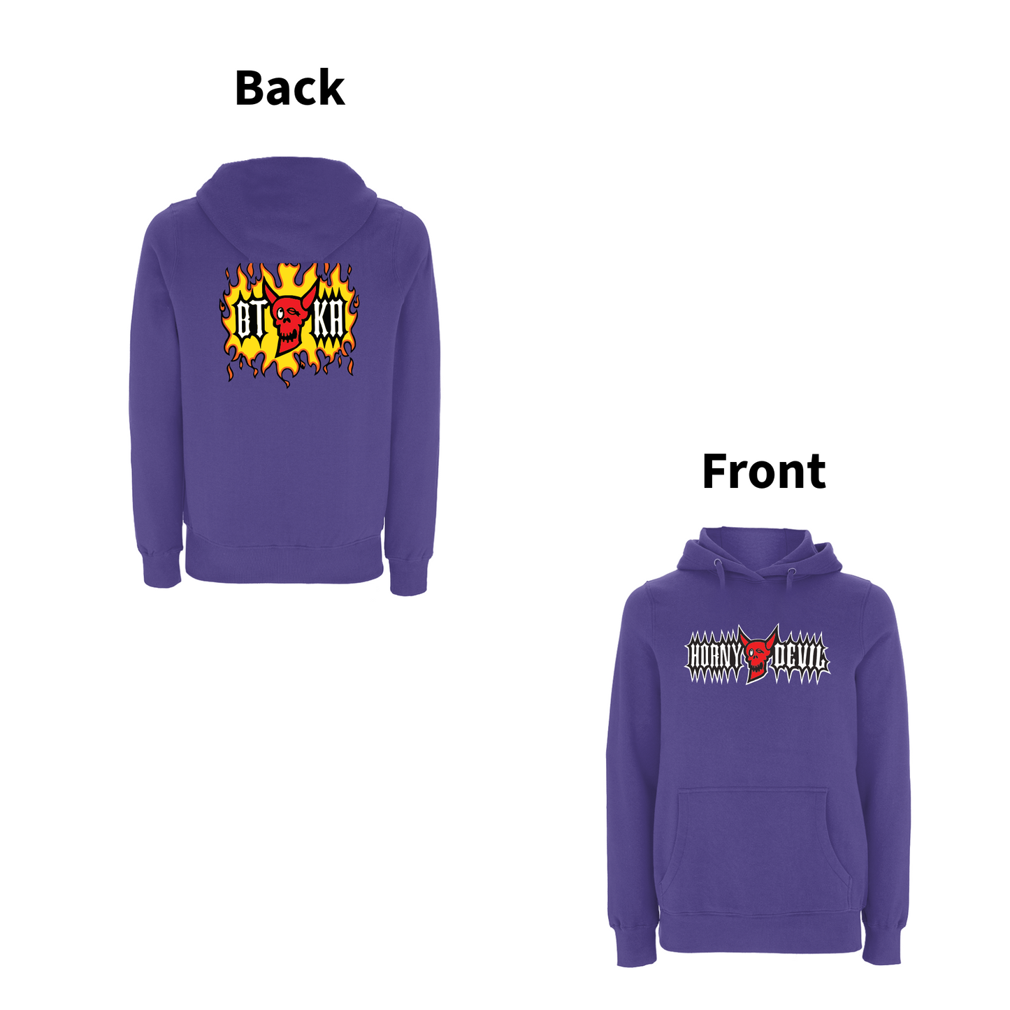 BTKA - HORNY DEVIL Front & Back print Hoodie