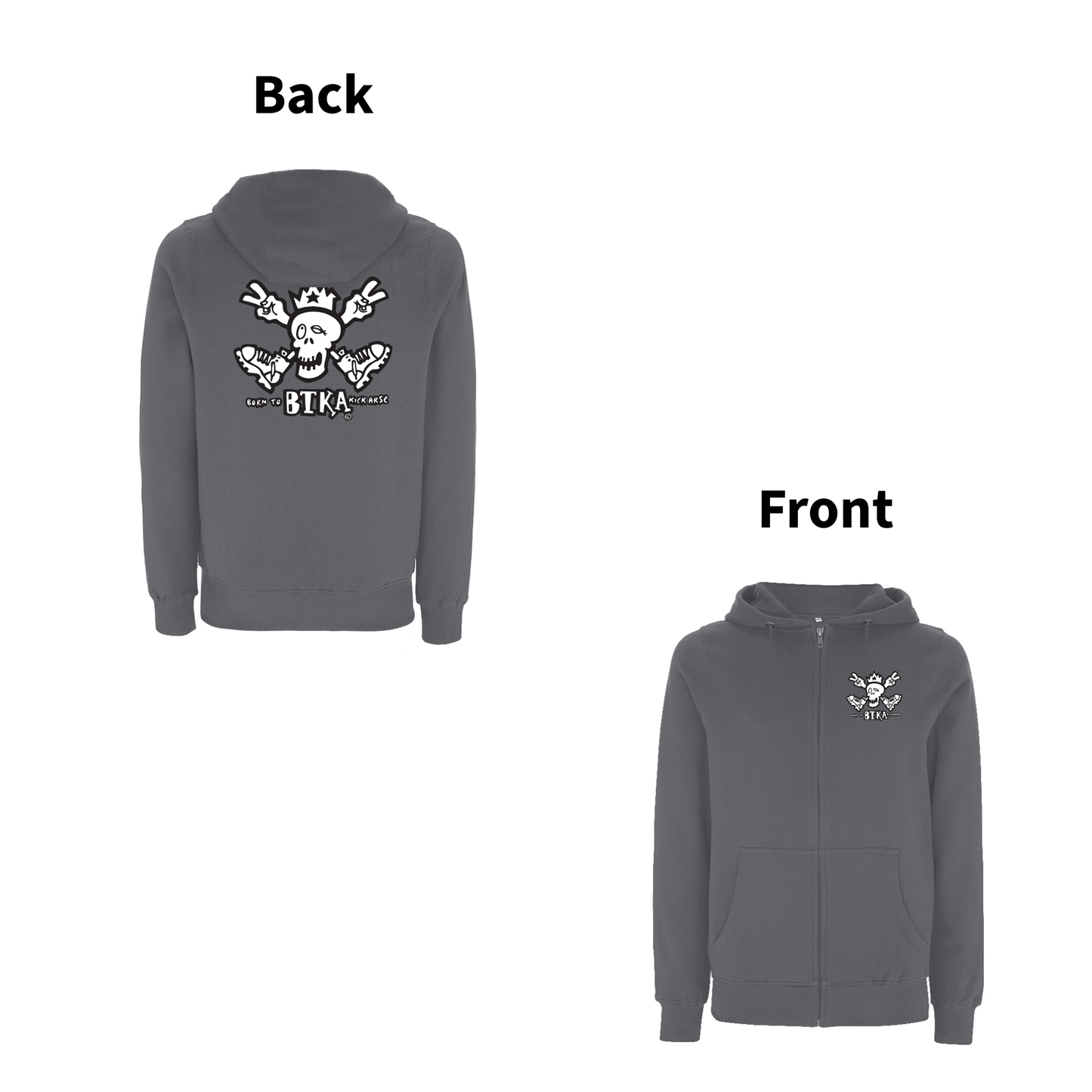 BTKA - CLASSIC LOGO Front and Back Print Zip Hood