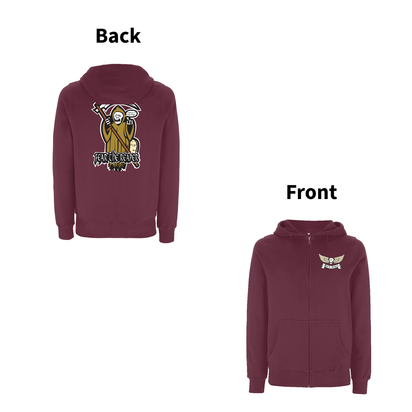 BTKA - Fear THE REAPER Front & Back Print Zip Hood