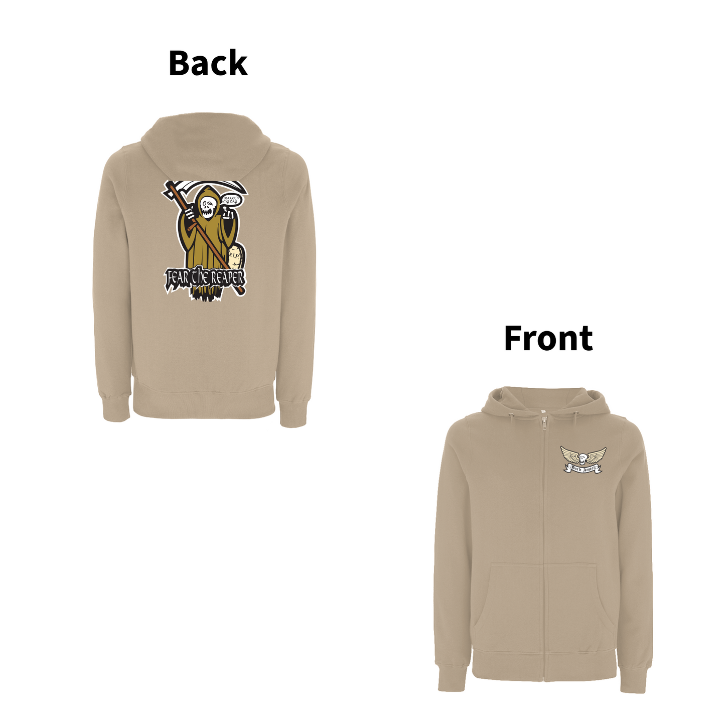 BTKA - Fear THE REAPER Front & Back Print Zip Hood