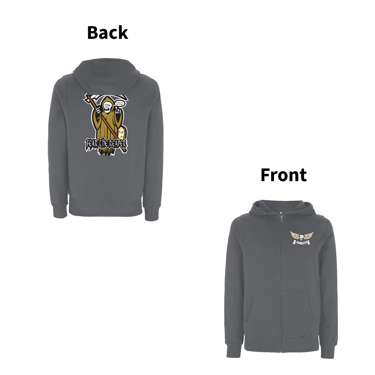BTKA - Fear THE REAPER Front & Back Print Zip Hood