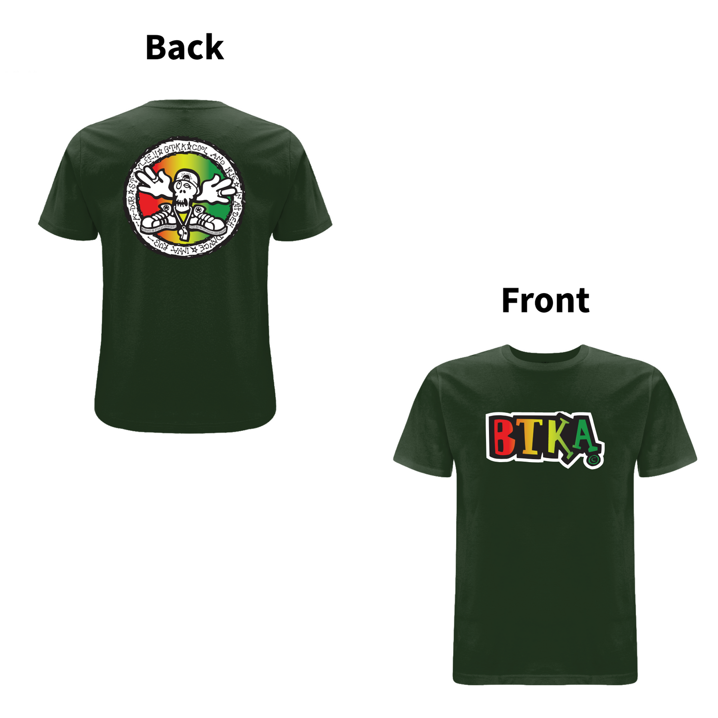 BTKA - COOL and IRIE Logo Front and Back Print T-Shirt
