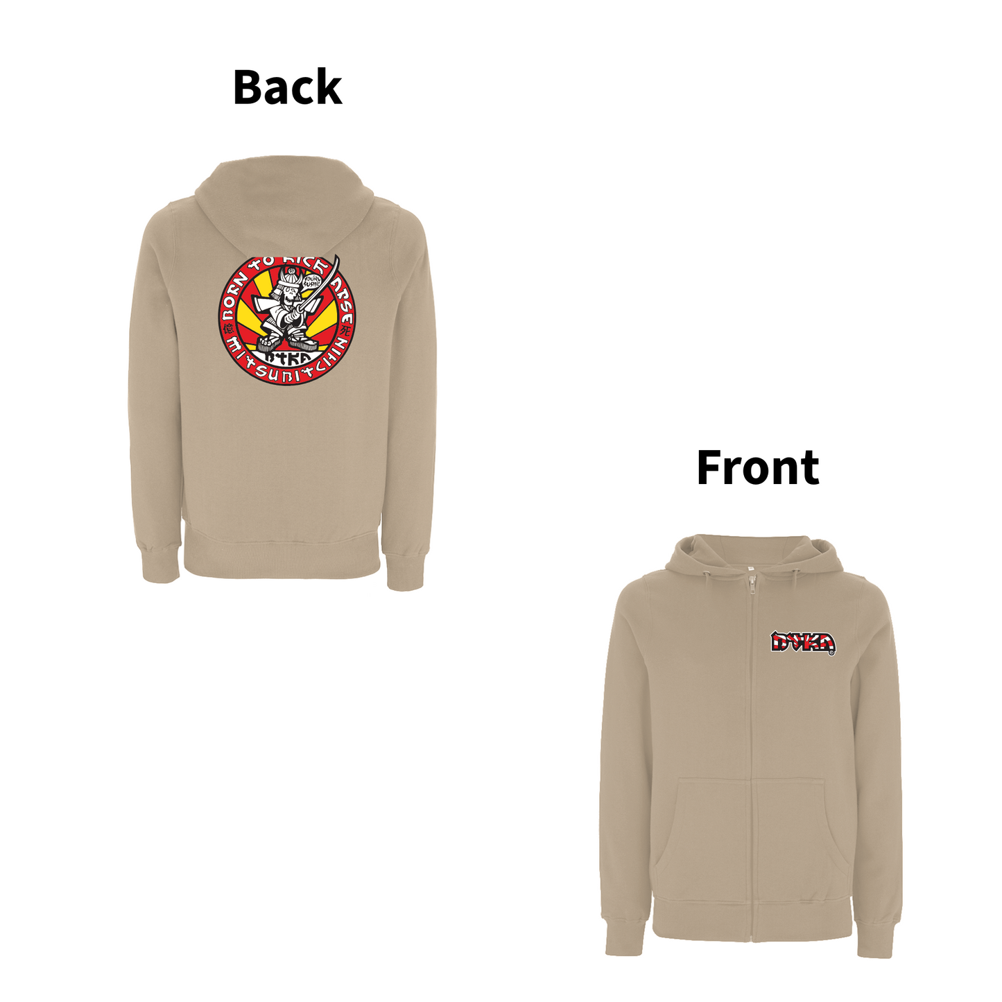 BTKA - SUSHI Front and Back Print Zip Hood