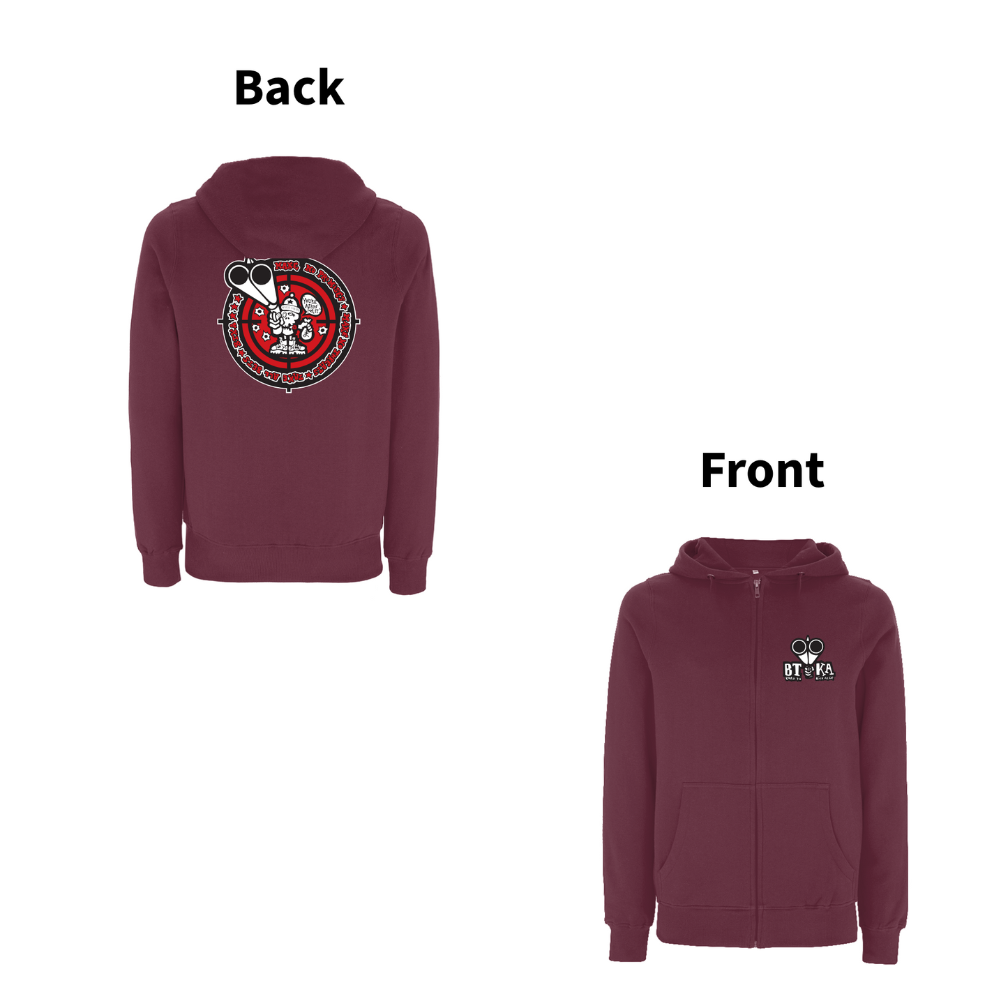 BTKA Take All Bets Front and Back Print Zip Hood
