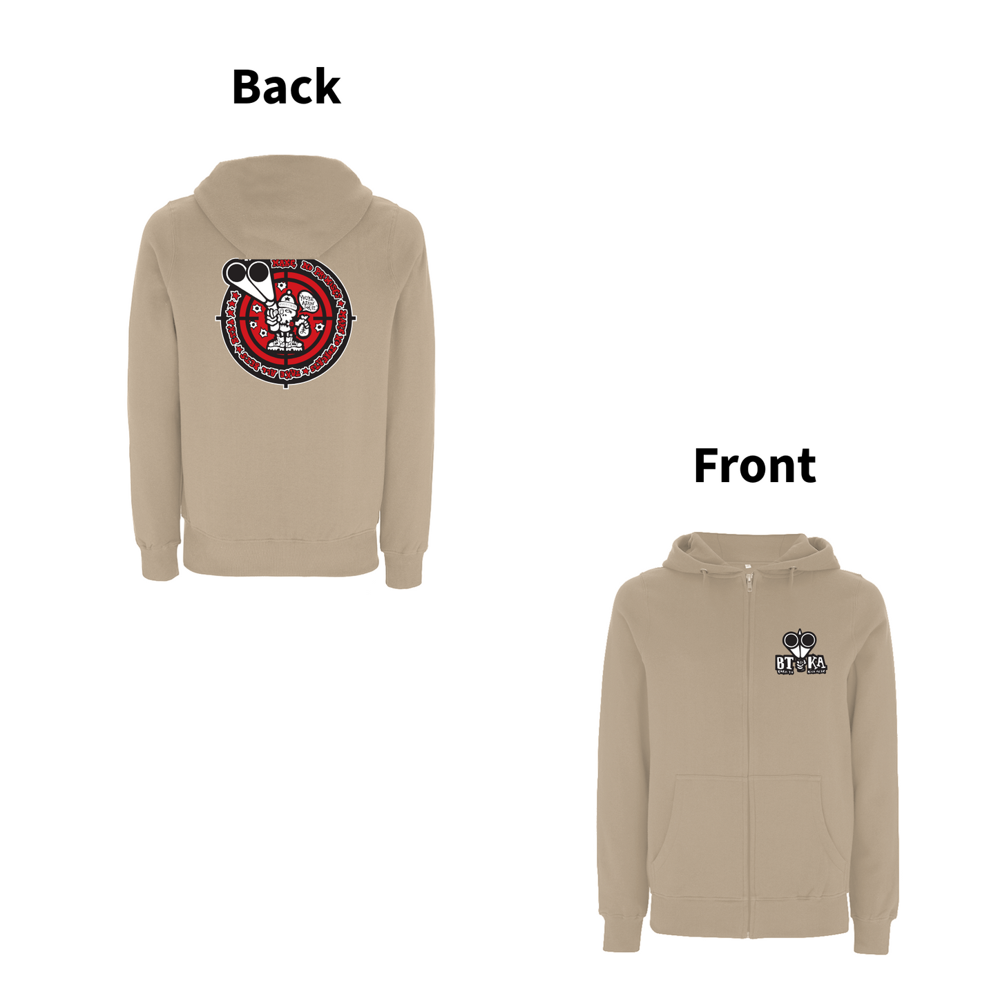 BTKA Take All Bets Front and Back Print Zip Hood