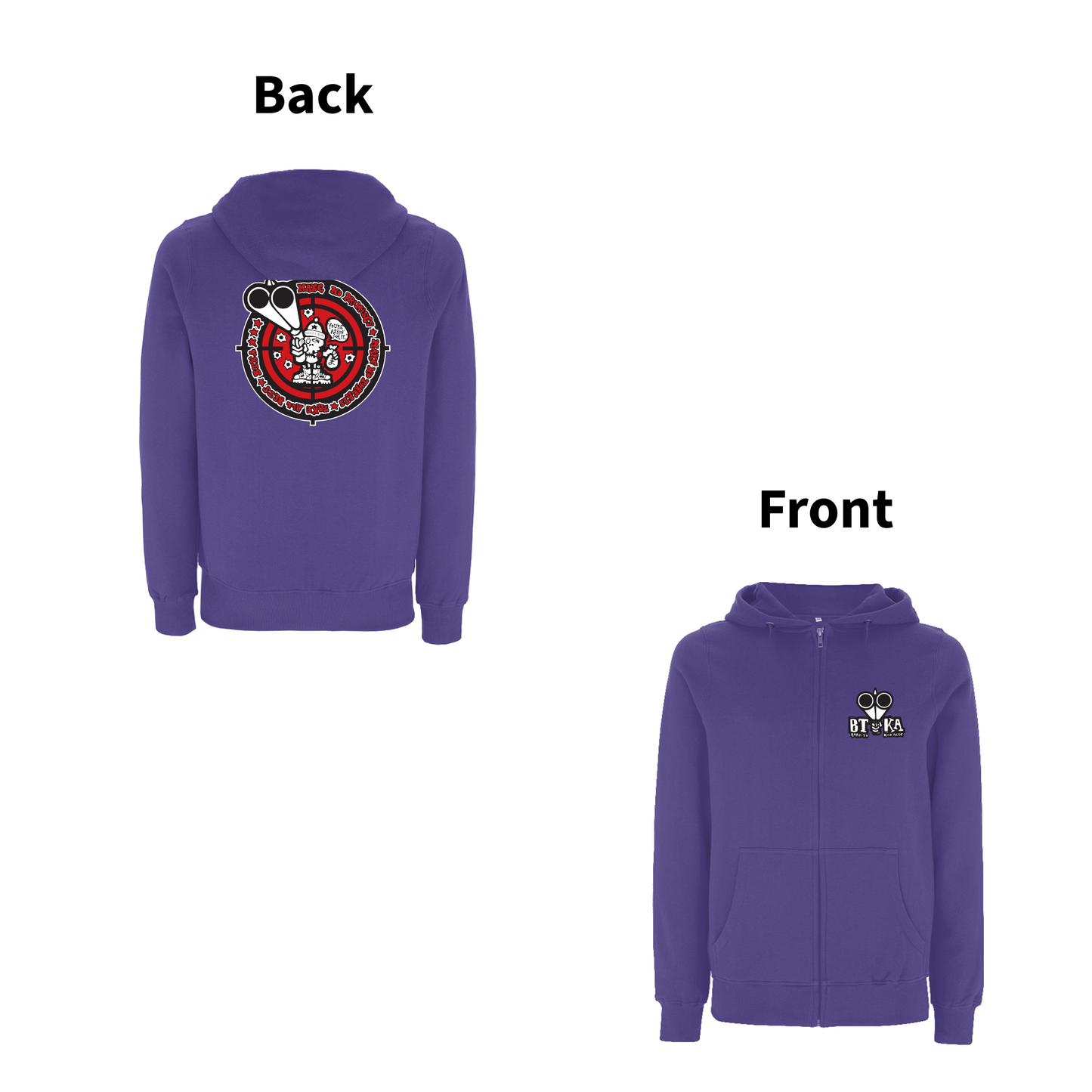 BTKA Take All Bets Front and Back Print Zip Hood