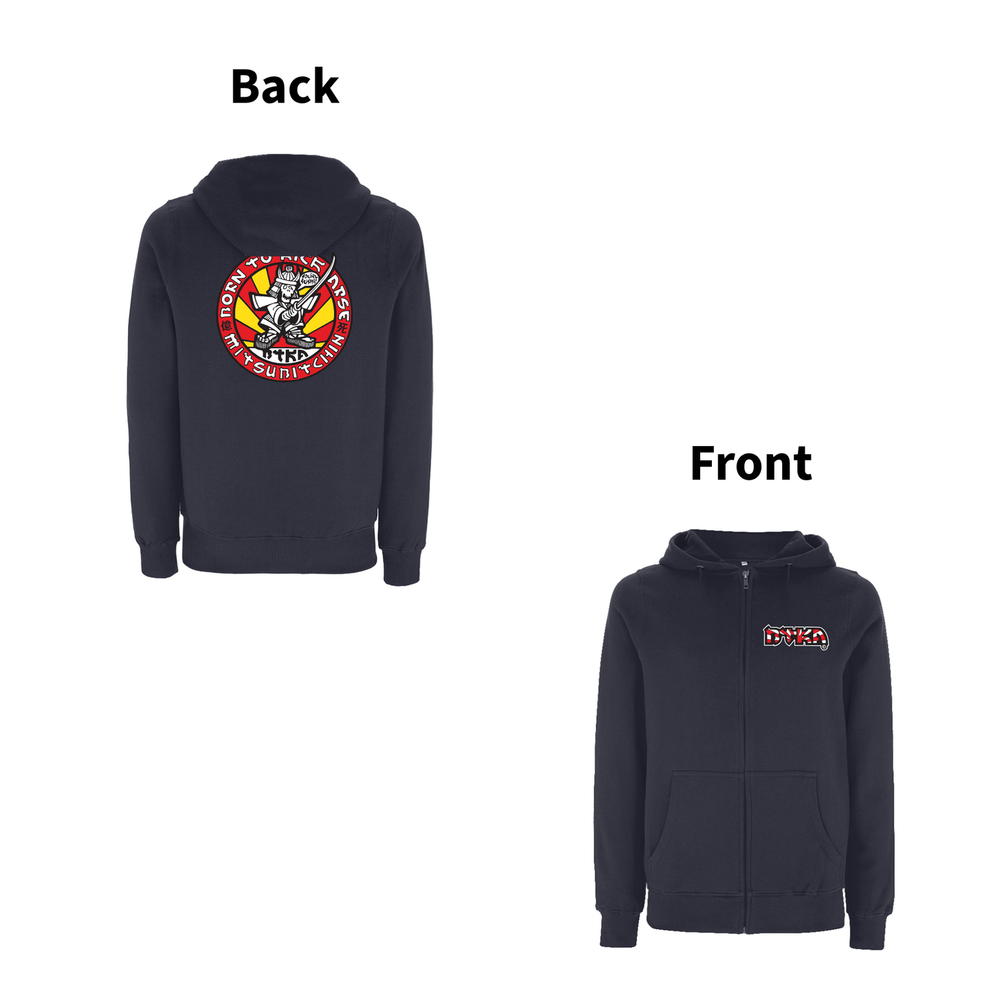 BTKA - SUSHI Front and Back Print Zip Hood