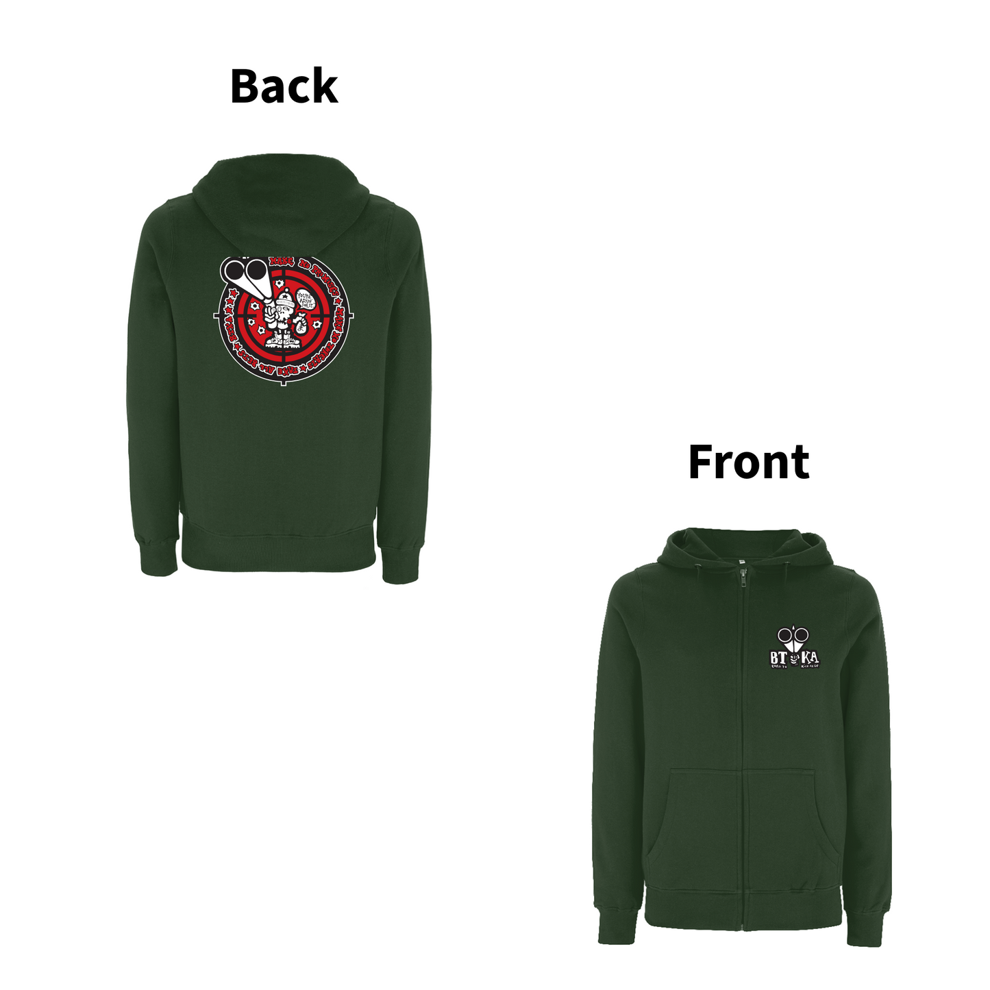 BTKA Take All Bets Front and Back Print Zip Hood
