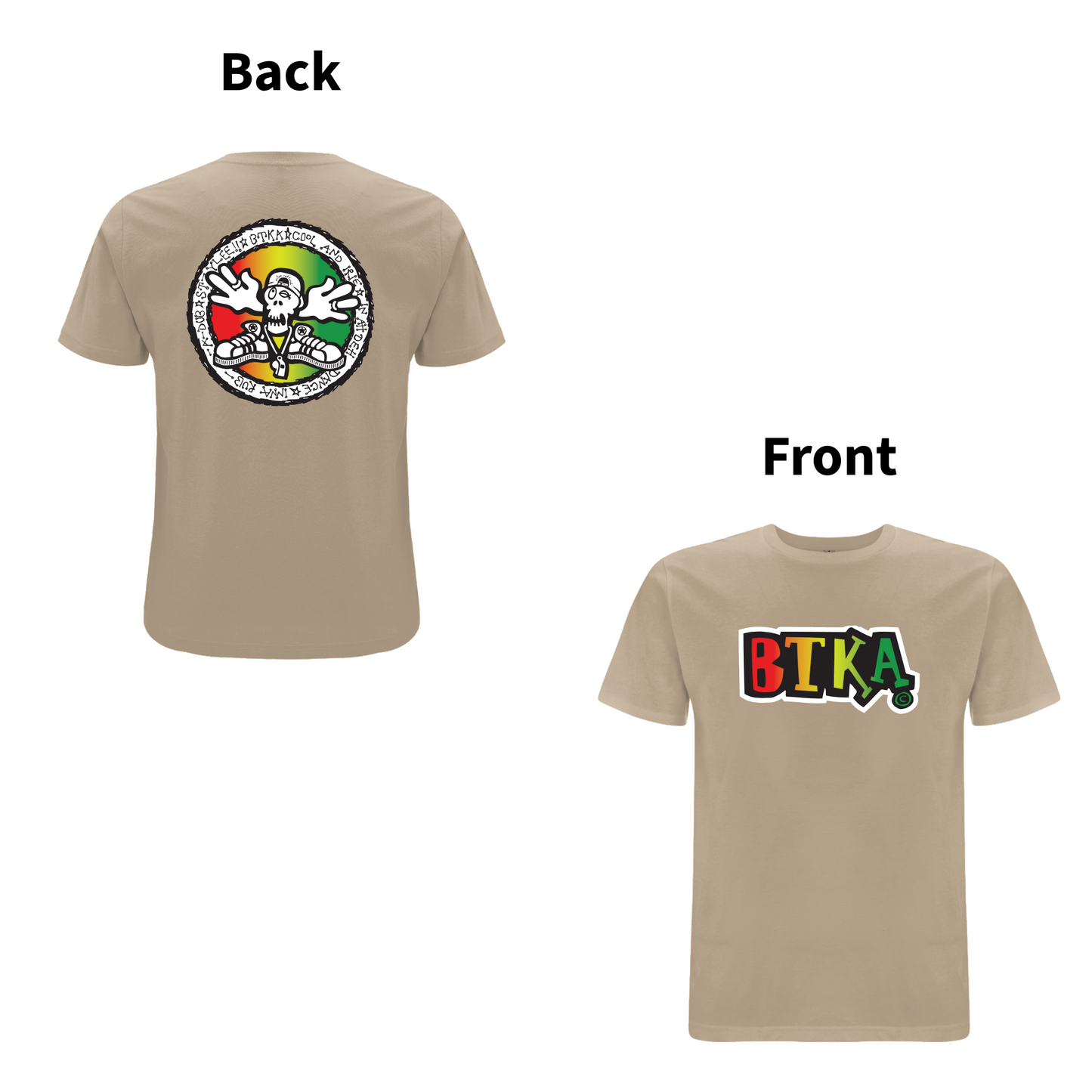 BTKA - COOL and IRIE Logo Front and Back Print T-Shirt