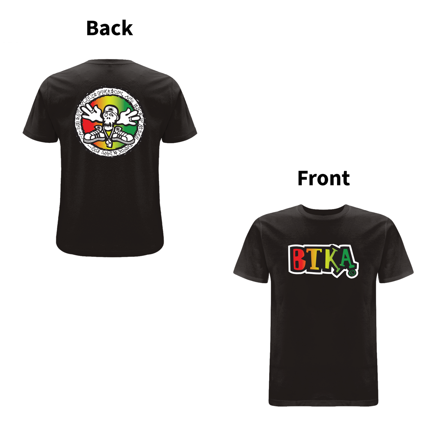 BTKA - COOL and IRIE Logo Front and Back Print T-Shirt