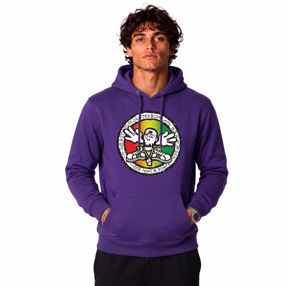 BTKA - COOL and IRIE Large Front Print Hoodie