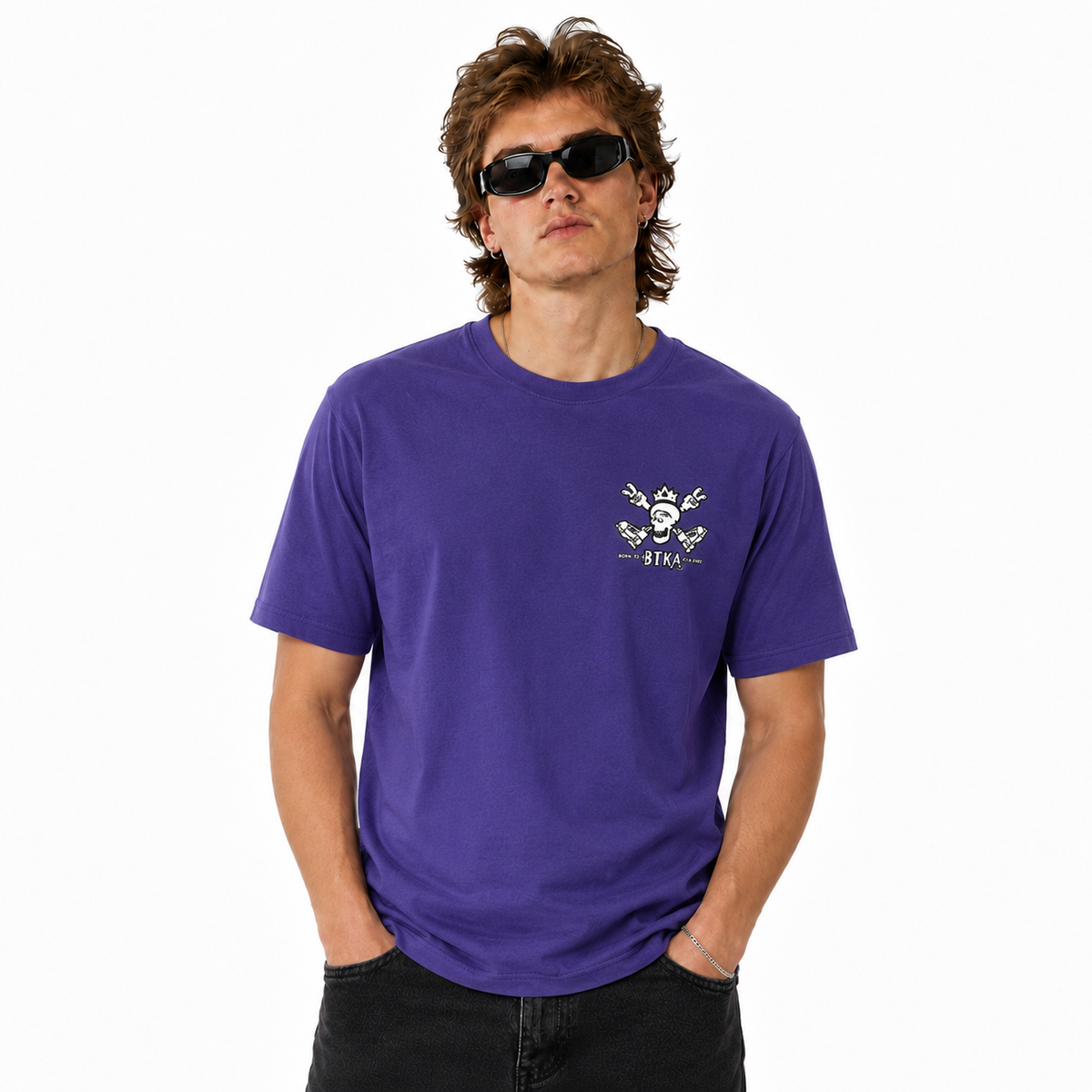 BTKA CLASSIC BACK AND FRONT LOGO-SHORT SLEEVE T-SHIRT - A HAVE A NICE DAY BRAND