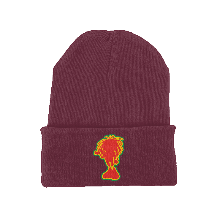 Sista Embroidered silhouette recycled original cuffed fitted beanie if