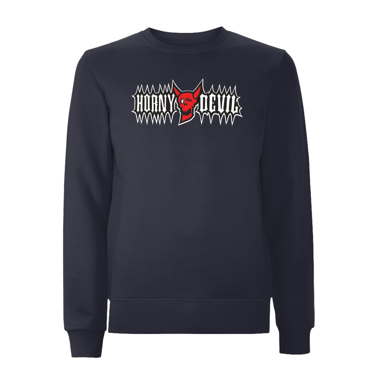 BTKA Horny Devil Front Print Sweatshirt – Rave inspired 90s streetwear, retro fashion from Have a nice day london store