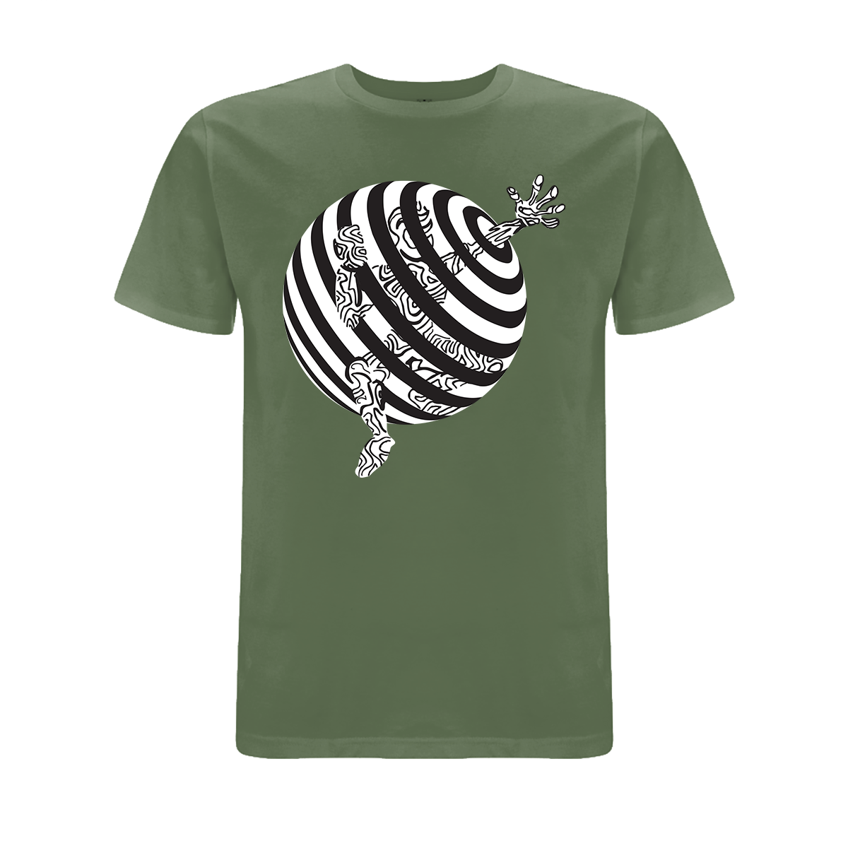 Vortex Trapped Front and back print organic T-Shirt
