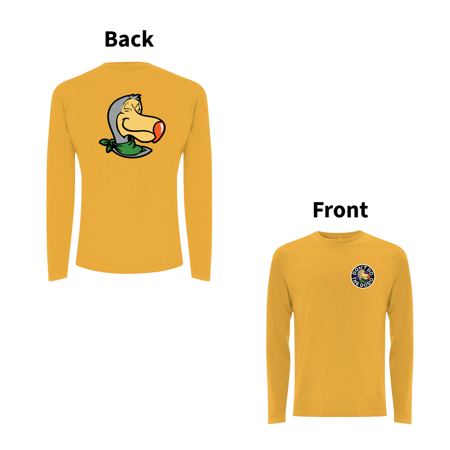DON'T DO THE DODO - CREST Front and Back Print Longsleeve T-shirt