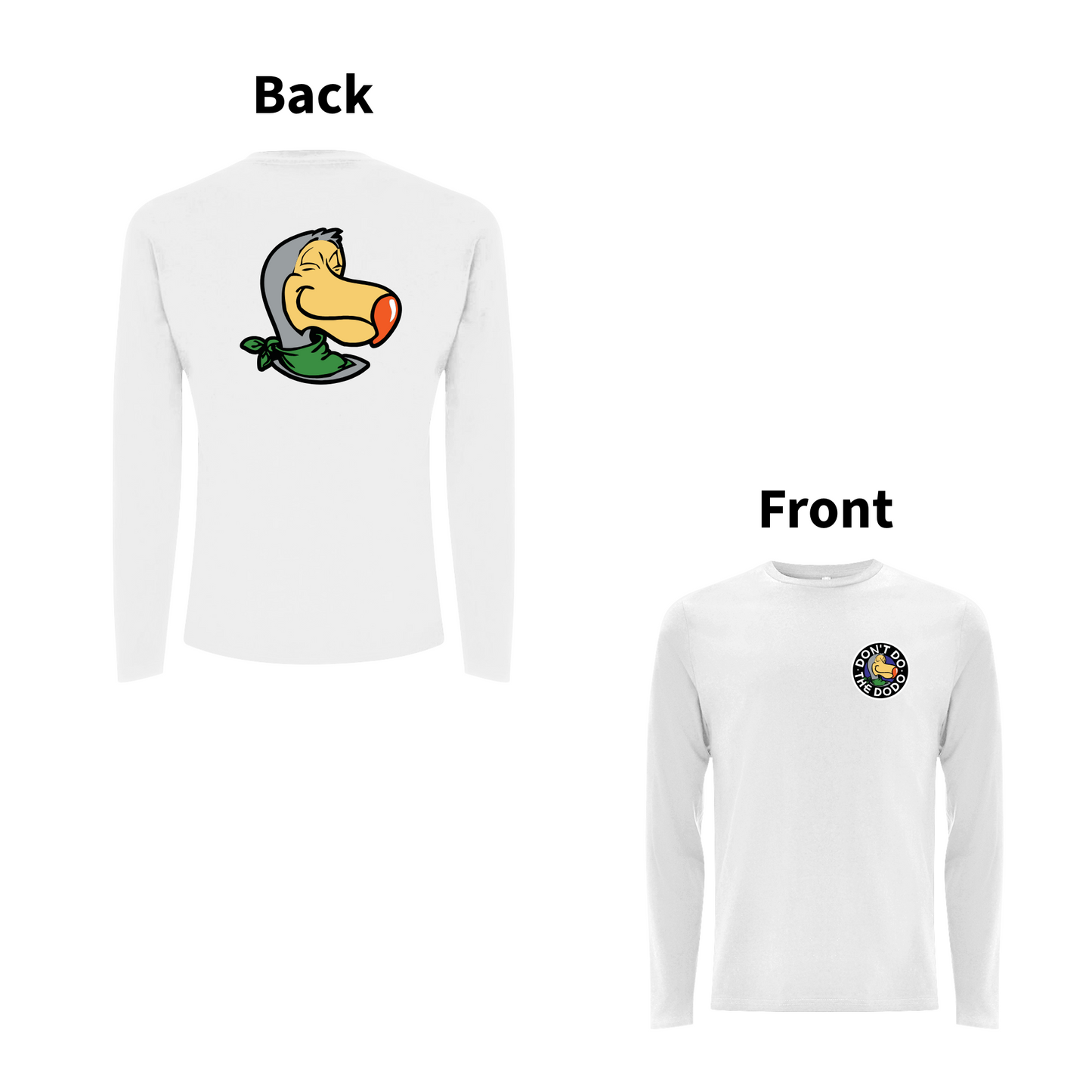 DON'T DO THE DODO - CREST Front and Back Print Longsleeve T-shirt