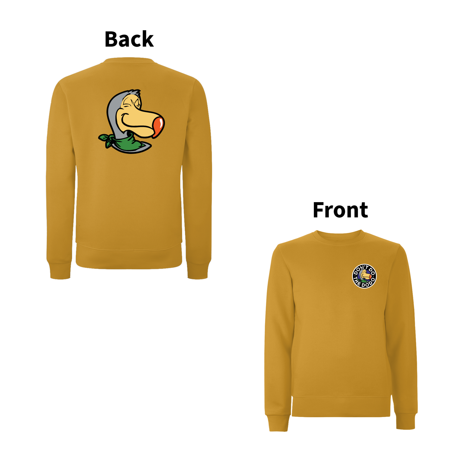 DON'T DO THE DODO - CREST Front and Back Print Sweatshirt
