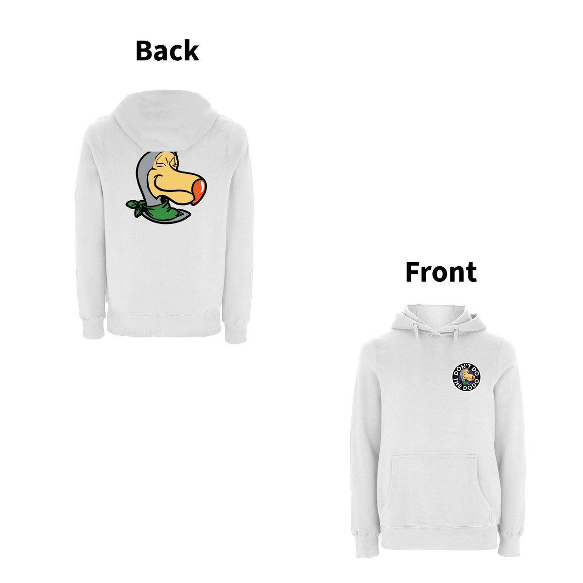 DON'T DO THE DODO - CREST Front and Back Print Hoodie – Rave inspired 90s streetwear, retro fashion from Have a nice day london store