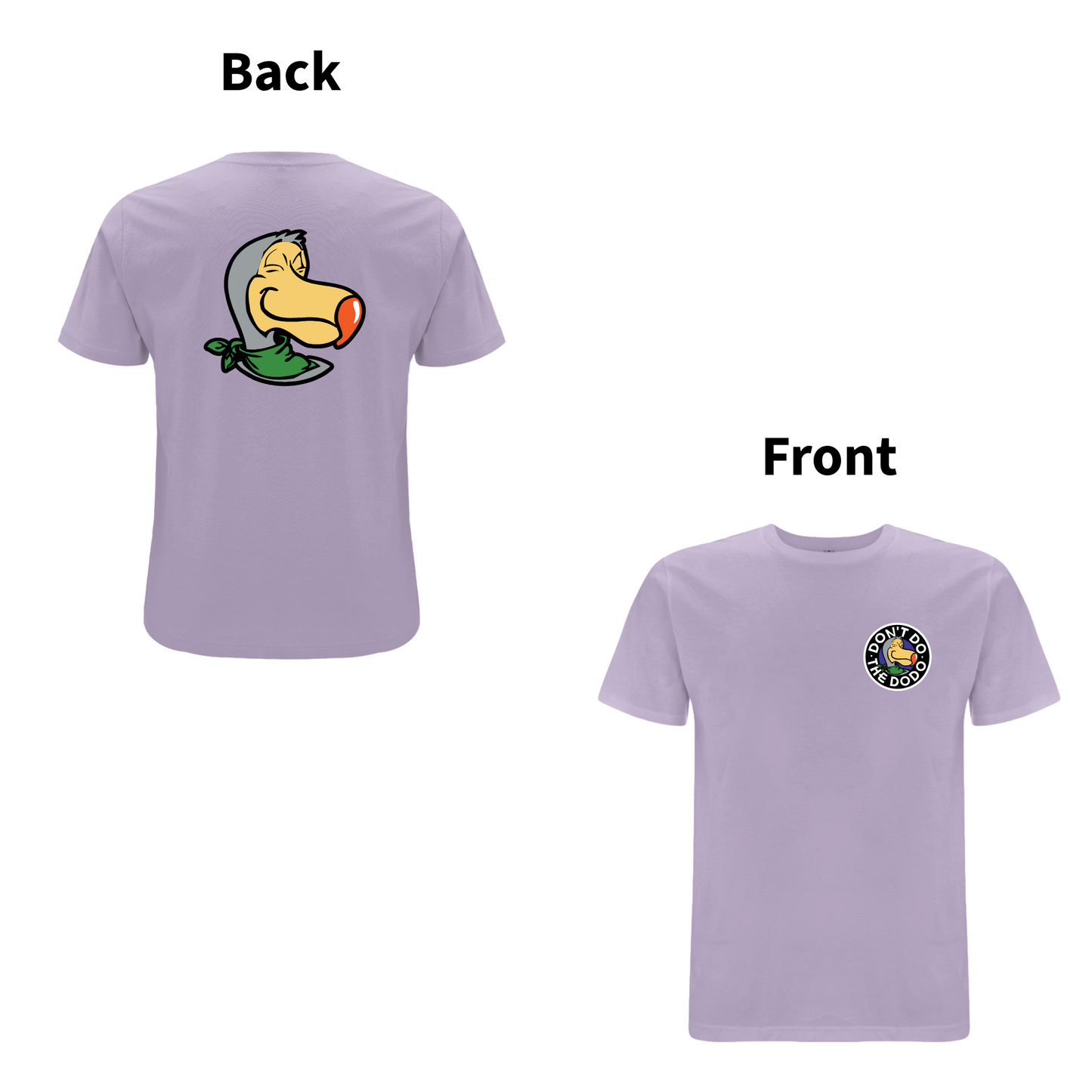 DON'T DO THE DODO - CREST Front and Back Print T-shirt