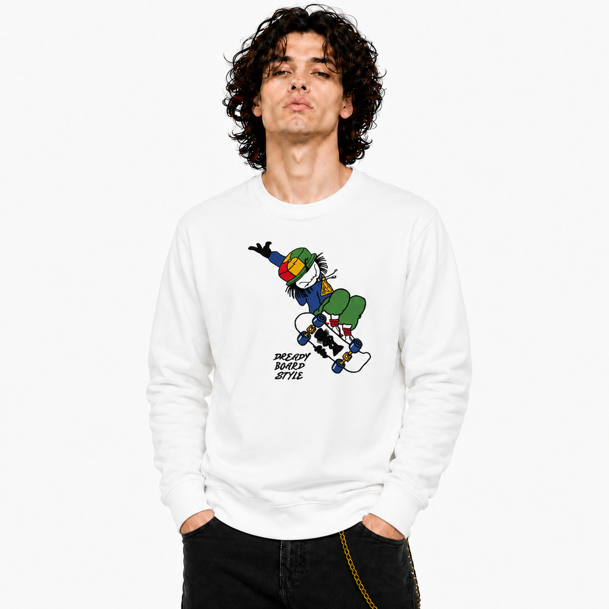 Dready skateboard style sweatshirt