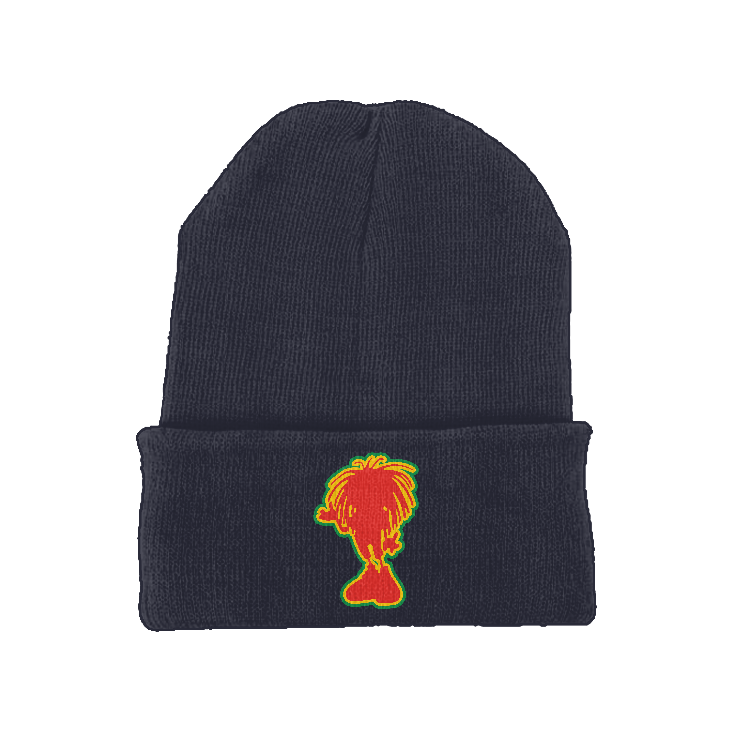 Sista Embroidered silhouette recycled original cuffed fitted beanie if