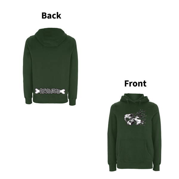 FUNKY DOG - DOGGIE STYLE Front and Back Print Hoodie – Rave inspired 90s streetwear, retro fashion from Have a nice day london store