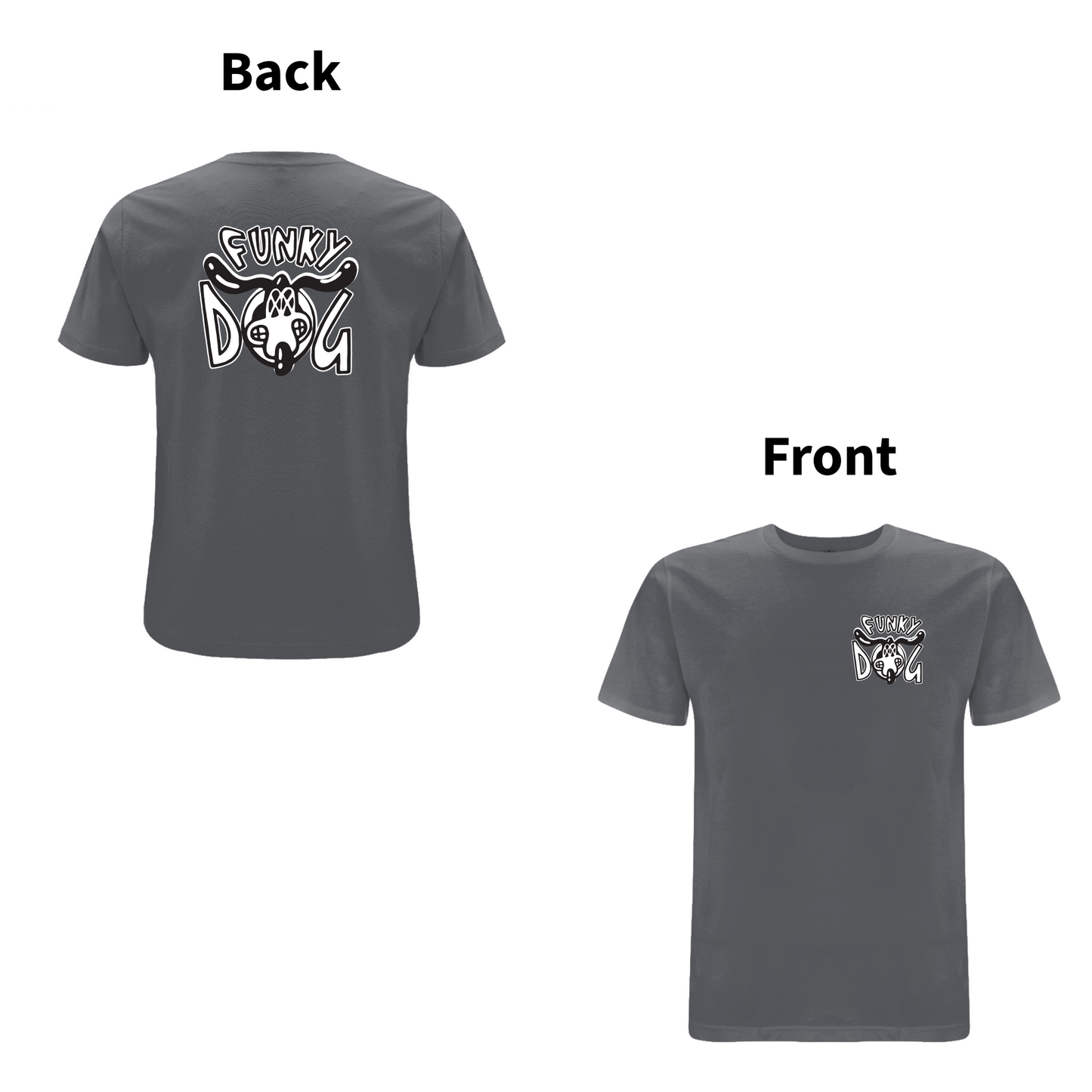 FUNKY DOG - FUNKY DOG LOGO Front and Back Print T-shirt