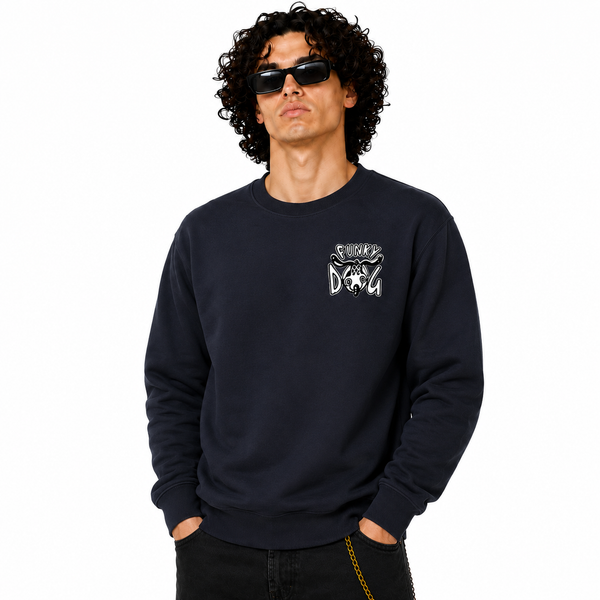FUNKY DOG - FUNKY DOG LOGO Front and Back Print Sweatshirt