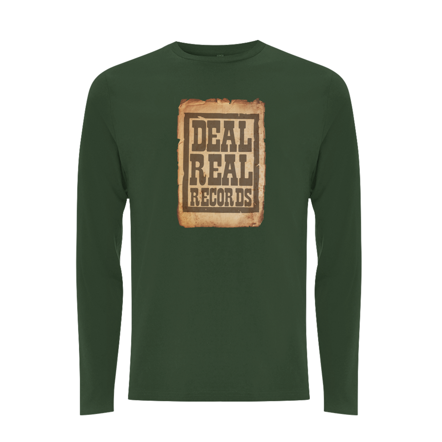HANDSPUN RECORDS - DEAL REAL Front Print Longsleeve T-shirt
