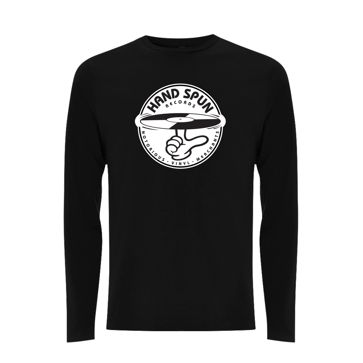 HANDSPUN RECORDS - Classic Front Print Logo Longsleeve T-shirt
