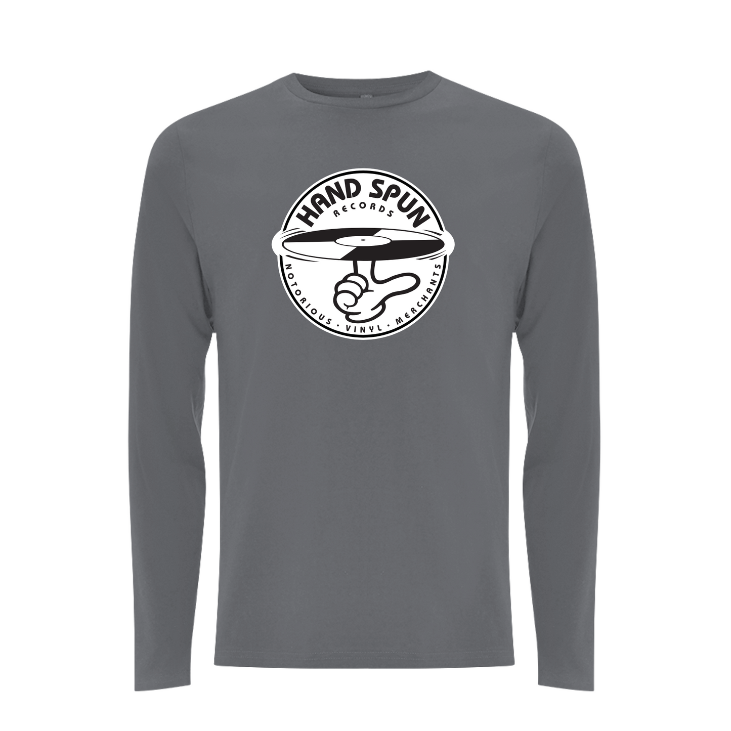 HANDSPUN RECORDS - Classic Front Print Logo Longsleeve T-shirt