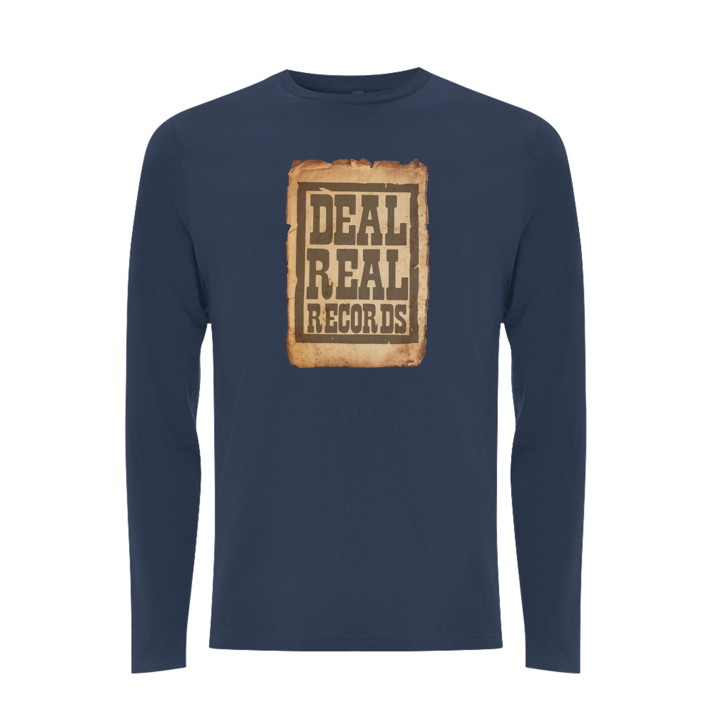 HANDSPUN RECORDS - DEAL REAL Front Print Longsleeve T-shirt