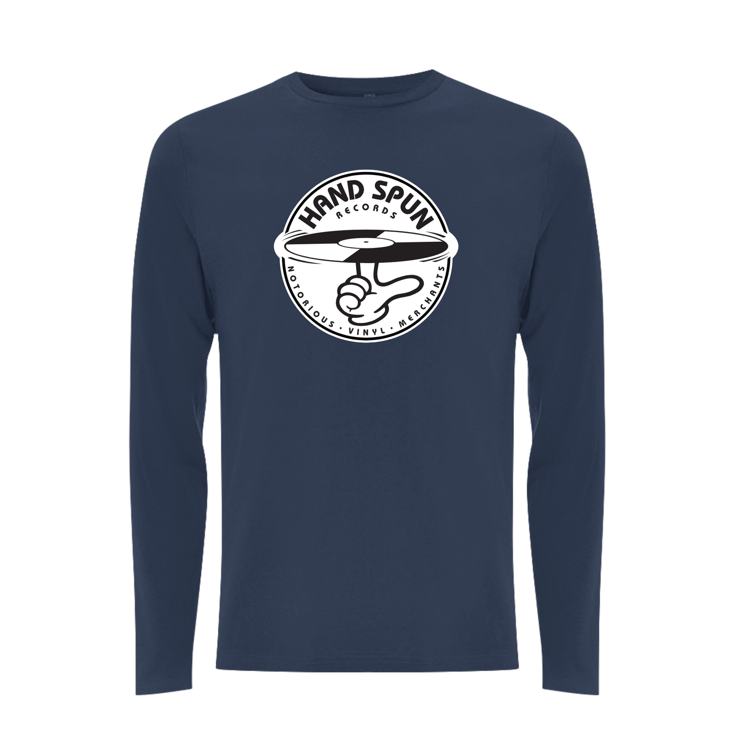 HANDSPUN RECORDS - Classic Front Print Logo Longsleeve T-shirt