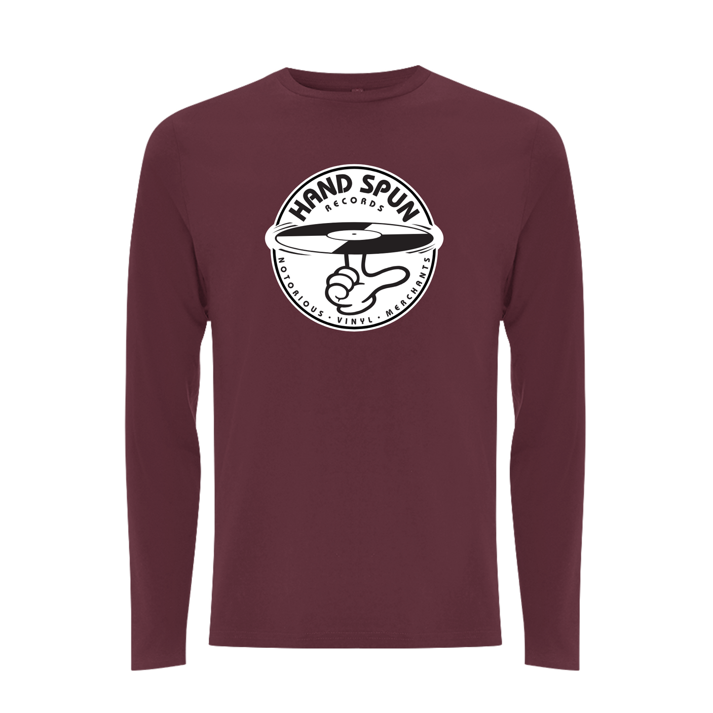 HANDSPUN RECORDS - Classic Front Print Logo Longsleeve T-shirt