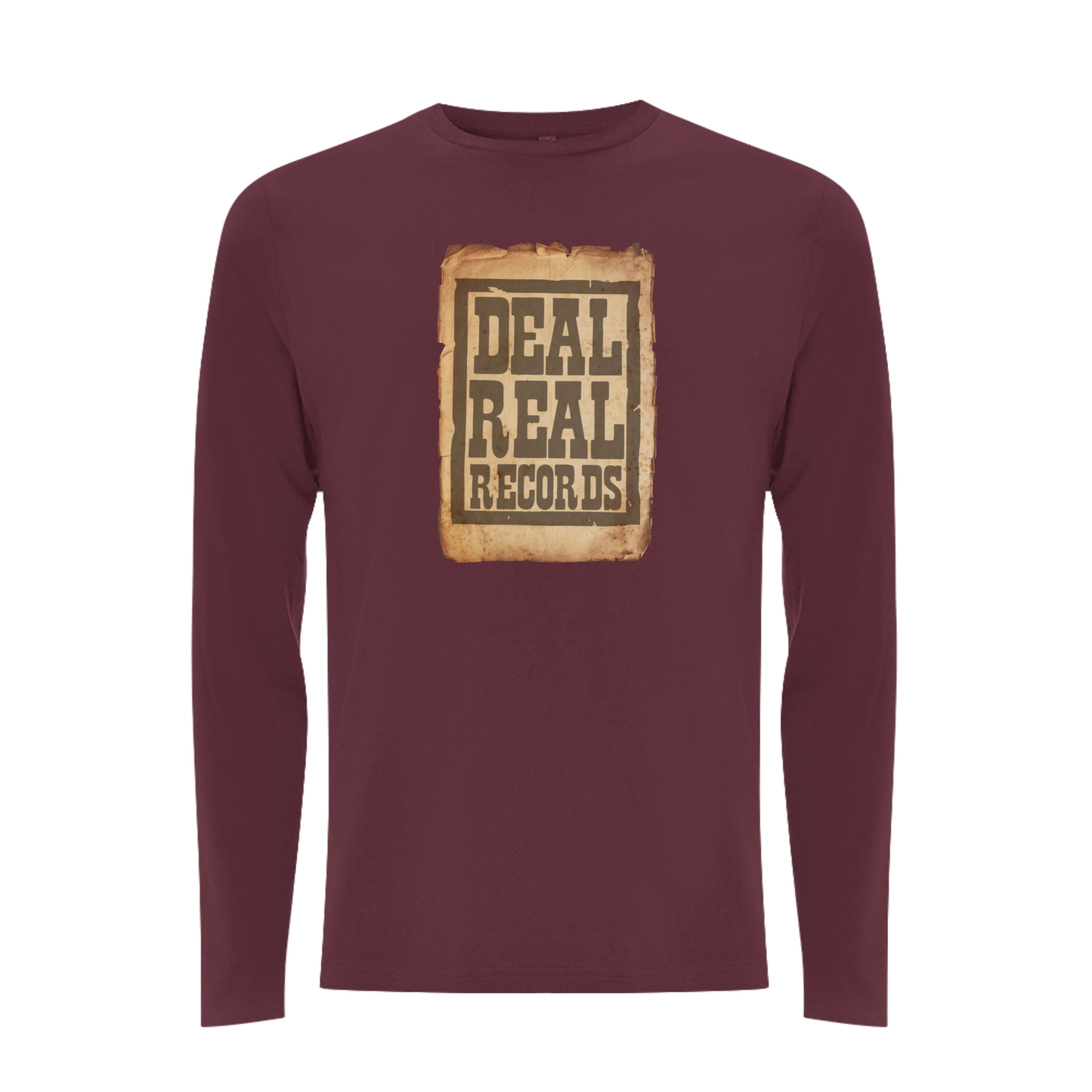 HANDSPUN RECORDS - DEAL REAL Front Print Longsleeve T-shirt
