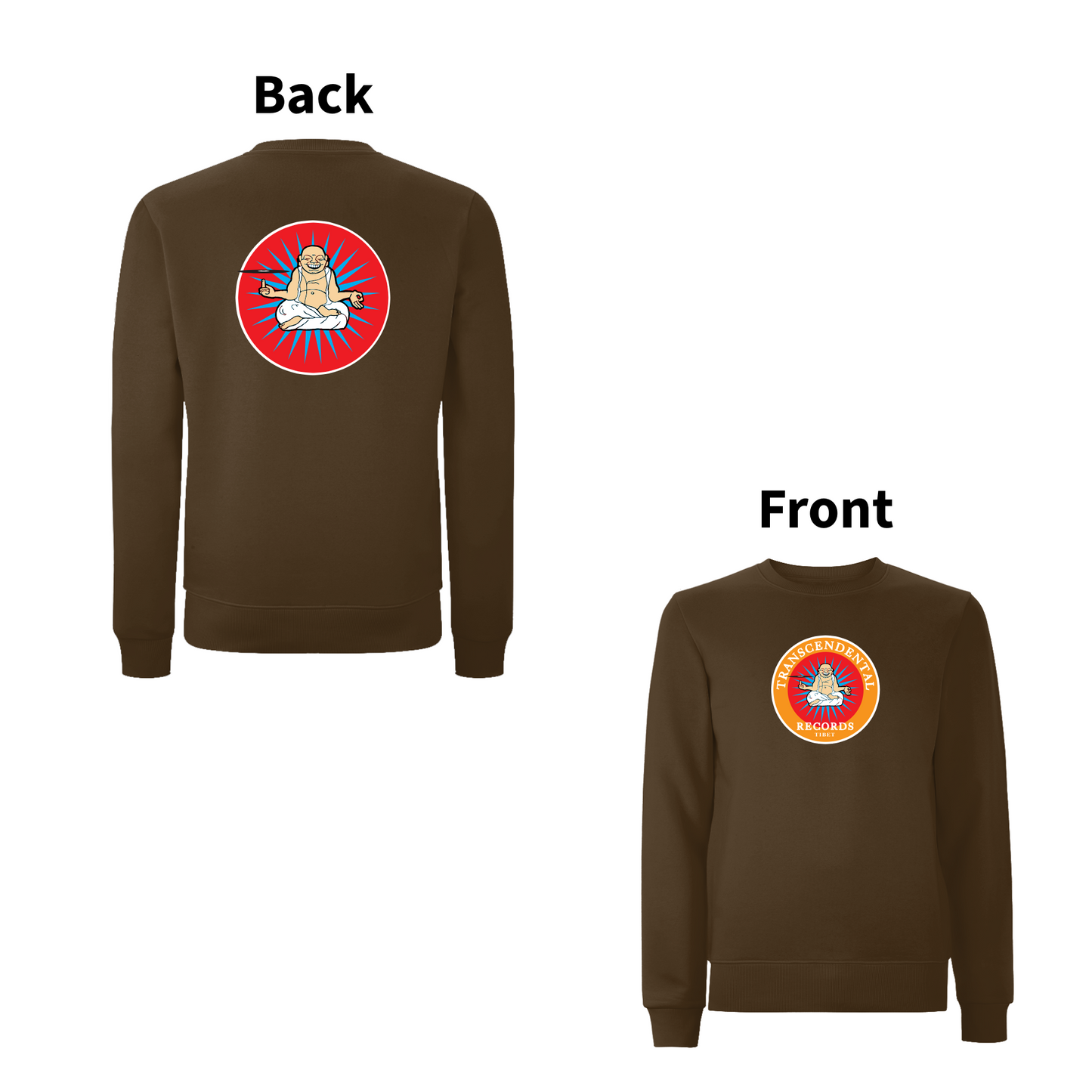 HANDSPUN RECORDS - TRANSCENDENTAL Front and Back Print Sweatshirt