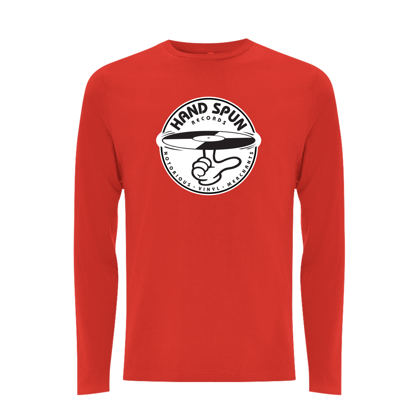HANDSPUN RECORDS - Classic Front Print Logo Longsleeve T-shirt