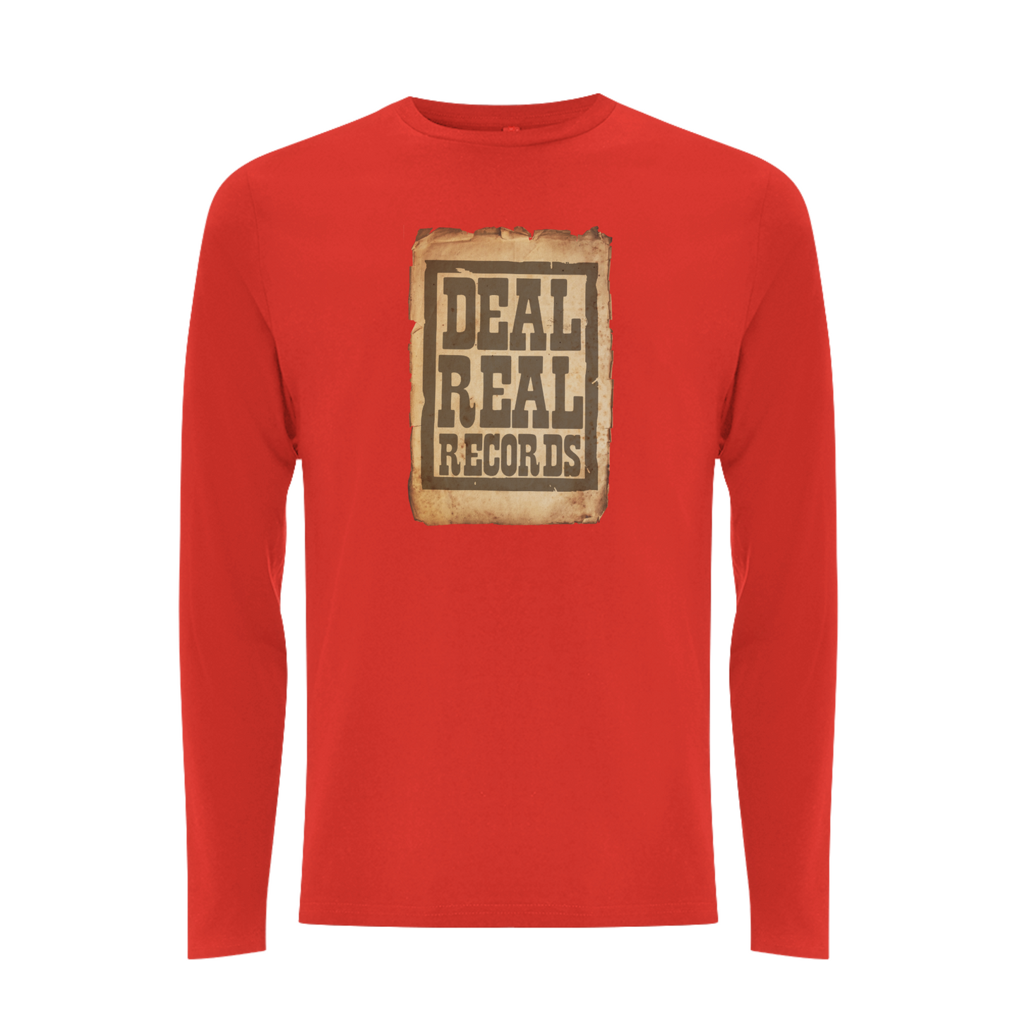 HANDSPUN RECORDS - DEAL REAL Front Print Longsleeve T-shirt