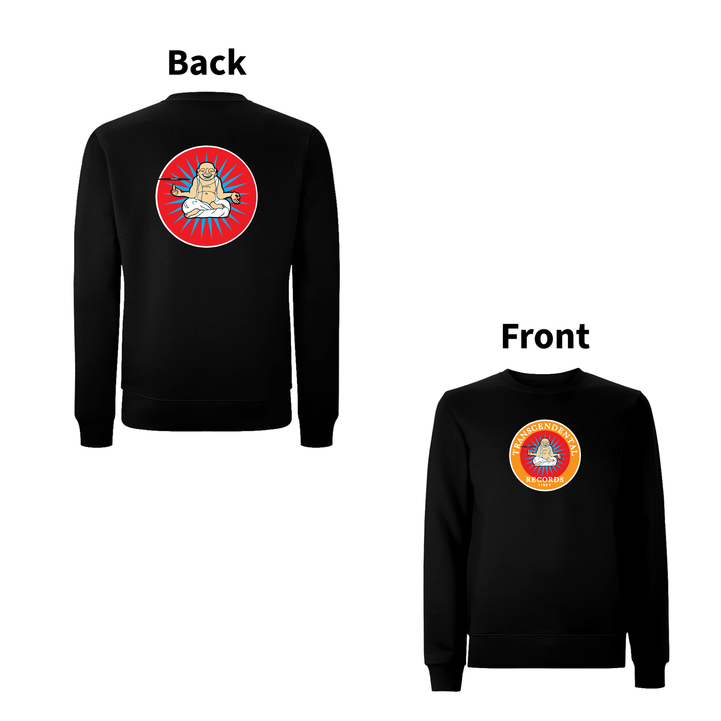 HANDSPUN RECORDS - TRANSCENDENTAL Front and Back Print Sweatshirt