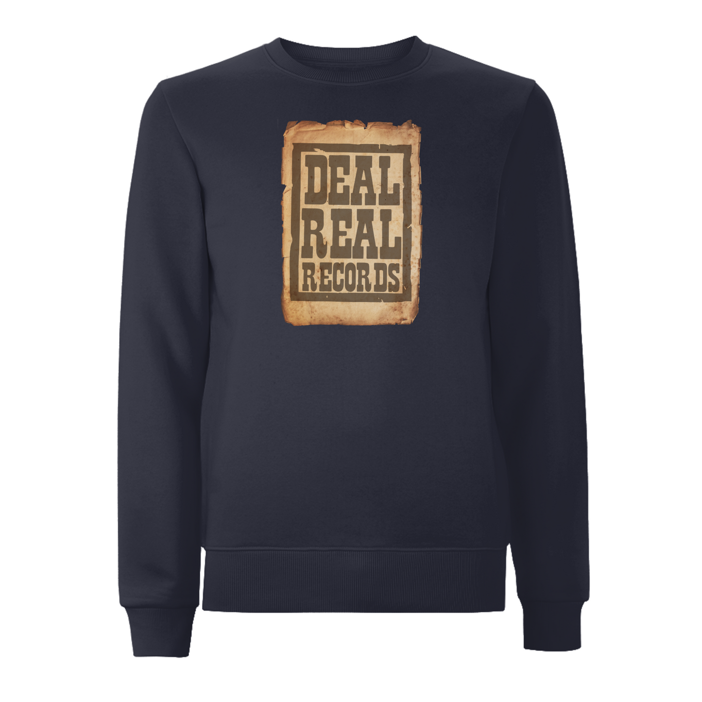 HANDSPUN RECORDS -DEAL REAL Front Print Sweatshirt