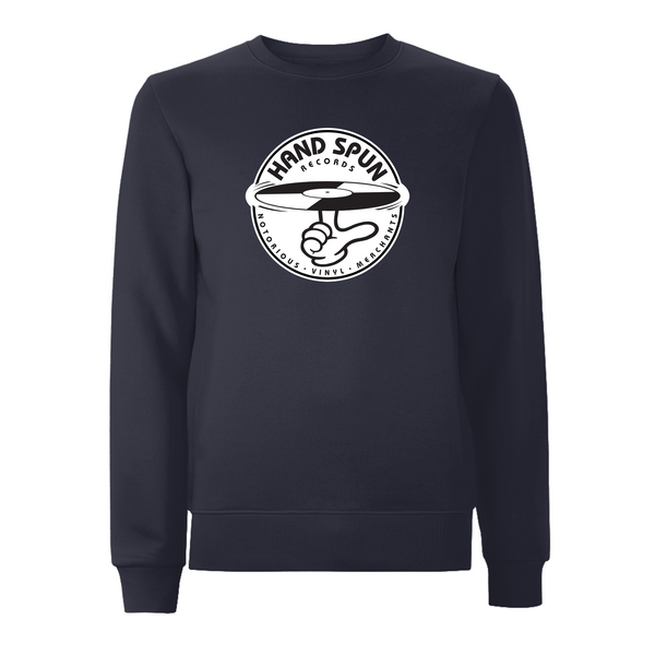 HANDSPUN RECORDS - Classic Front Print Logo Sweatshirt – Rave inspired 90s streetwear, retro fashion from Have a nice day london store