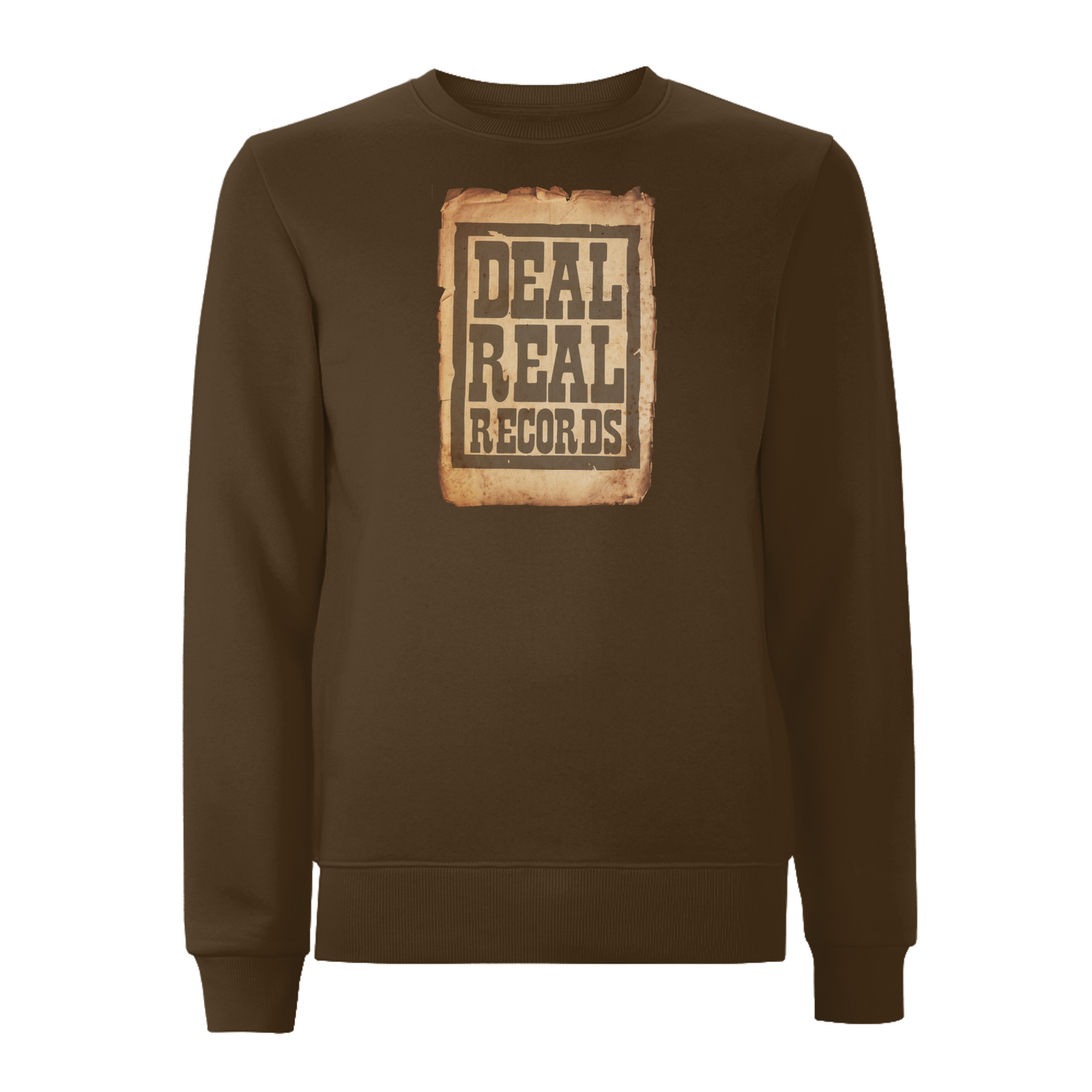 HANDSPUN RECORDS -DEAL REAL Front Print Sweatshirt
