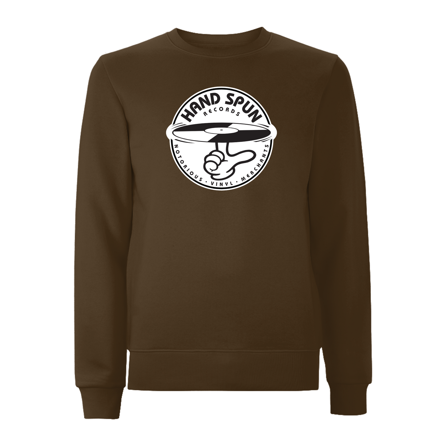 HANDSPUN RECORDS - Classic Front Print Logo Sweatshirt