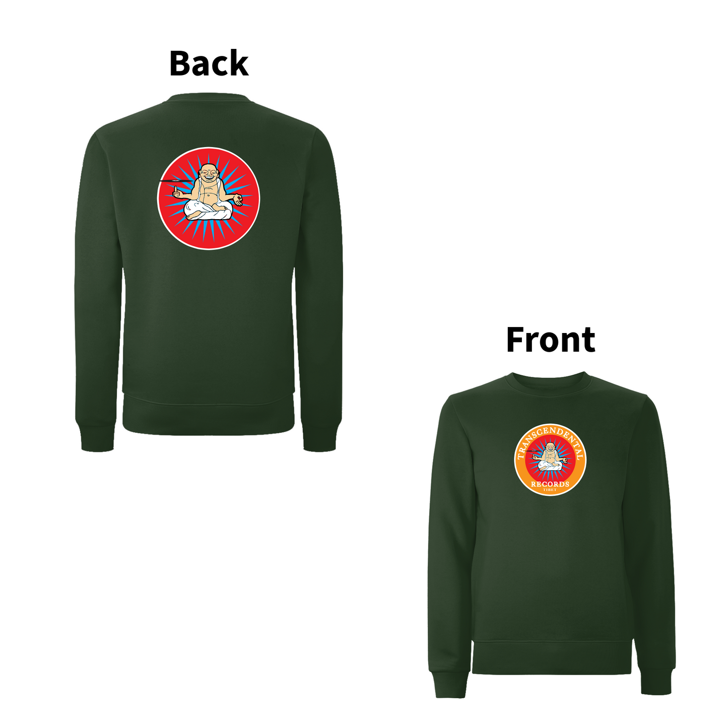HANDSPUN RECORDS - TRANSCENDENTAL Front and Back Print Sweatshirt