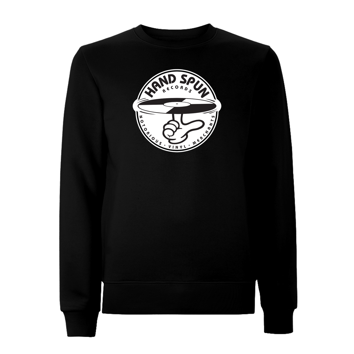 HANDSPUN RECORDS - Classic Front Print Logo Sweatshirt
